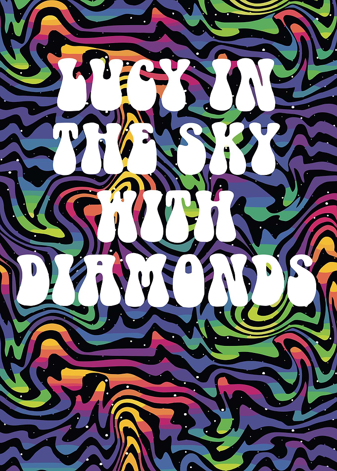 Lucy in the Sky with Diamonds Text Art