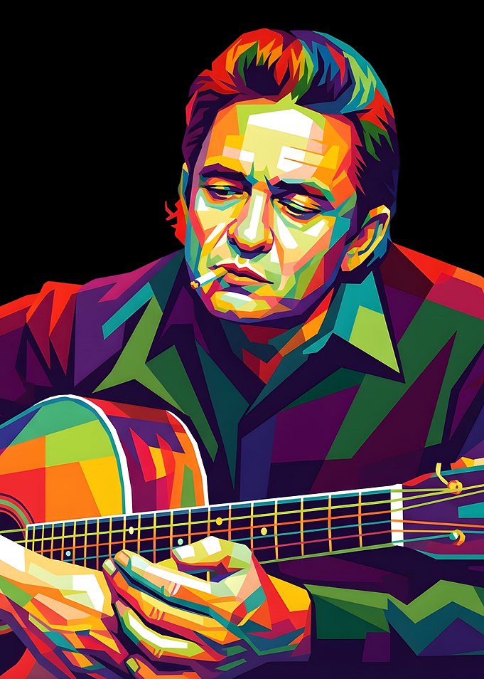 Johnny Cash Pop Art Portrait