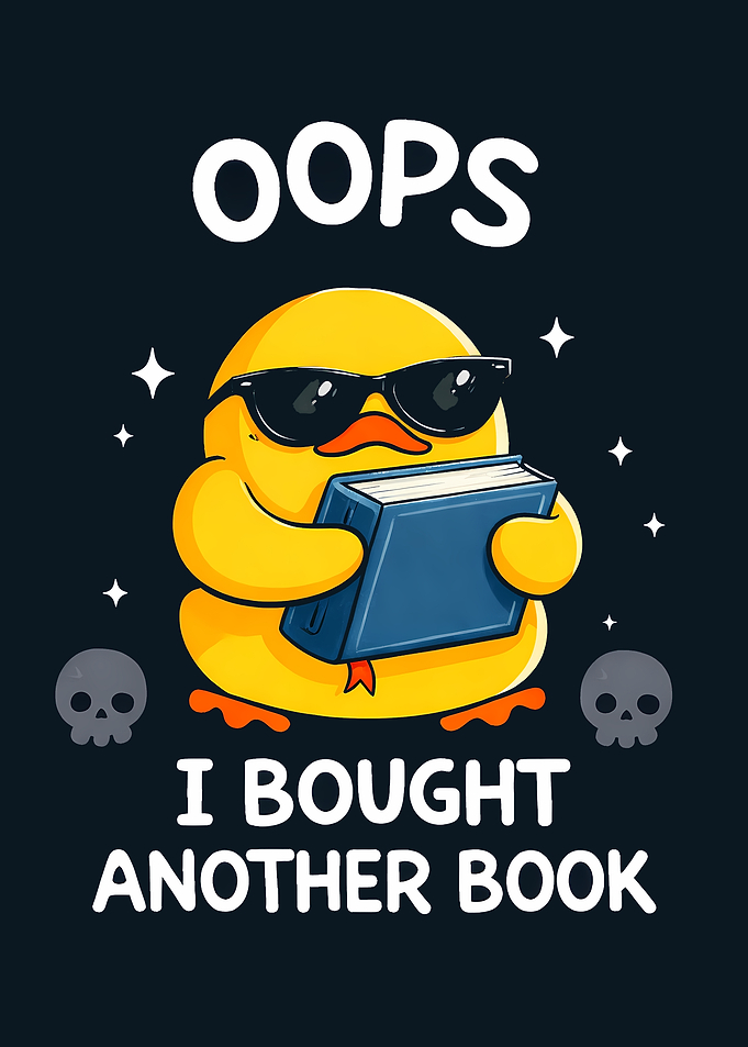 Funny Duck with Sunglasses and Book