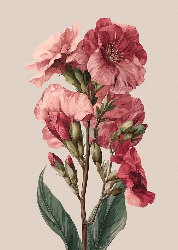 Vintage Floral Illustration