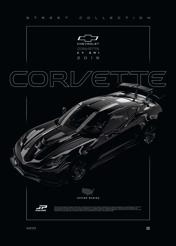 Chevrolet Corvette ZR1 2019 Poster