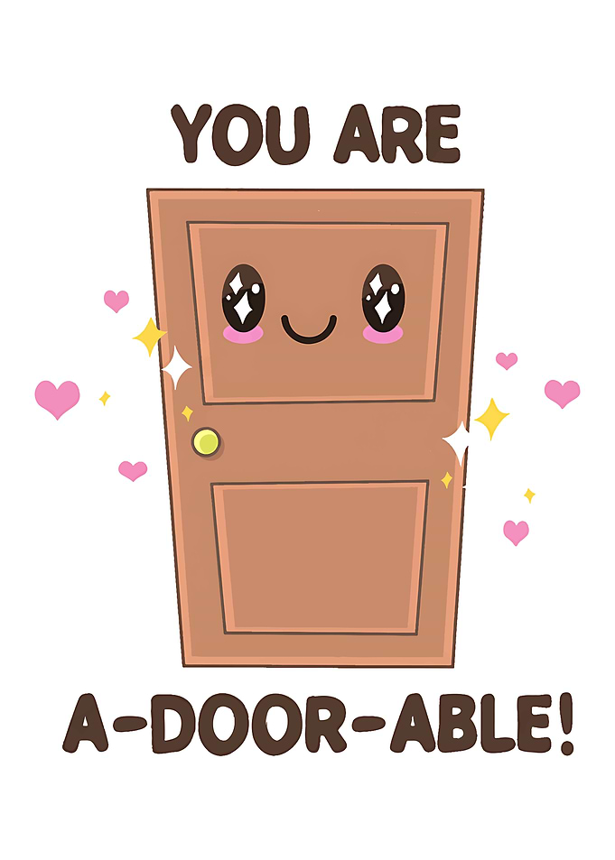 Cute Door Pun 'A-door-able'