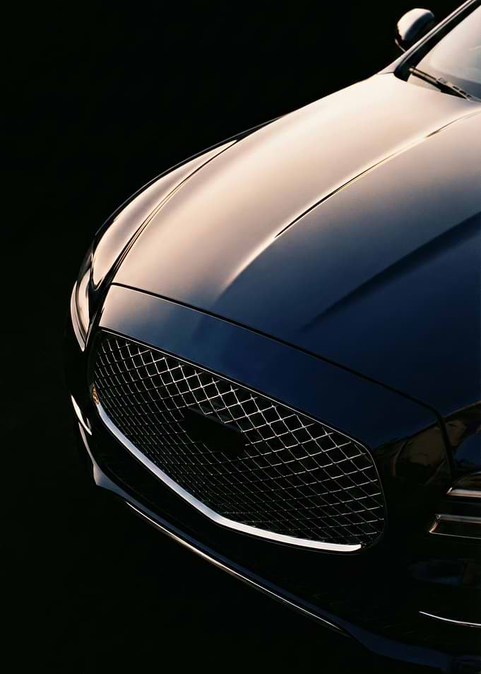 Luxury Car Front Grille Close-up