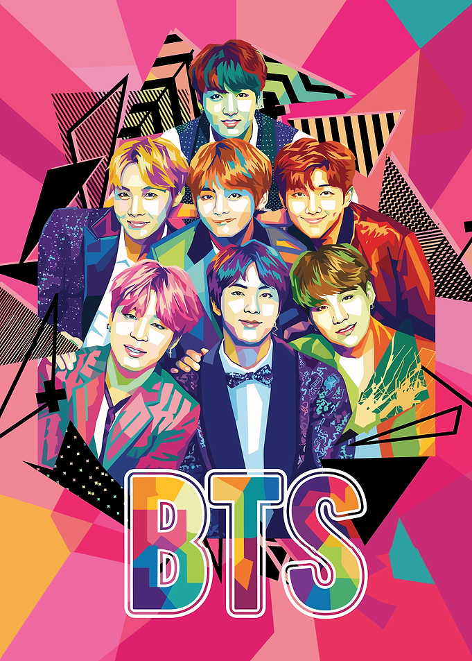 BTS Pop Art Group Portrait