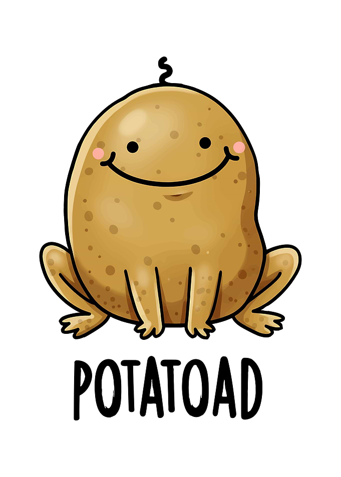 Cute Potato Toad Character