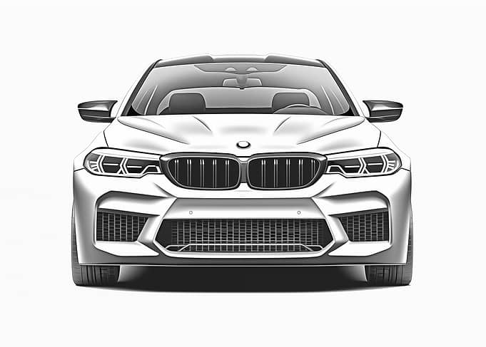 White BMW M5 Sedan