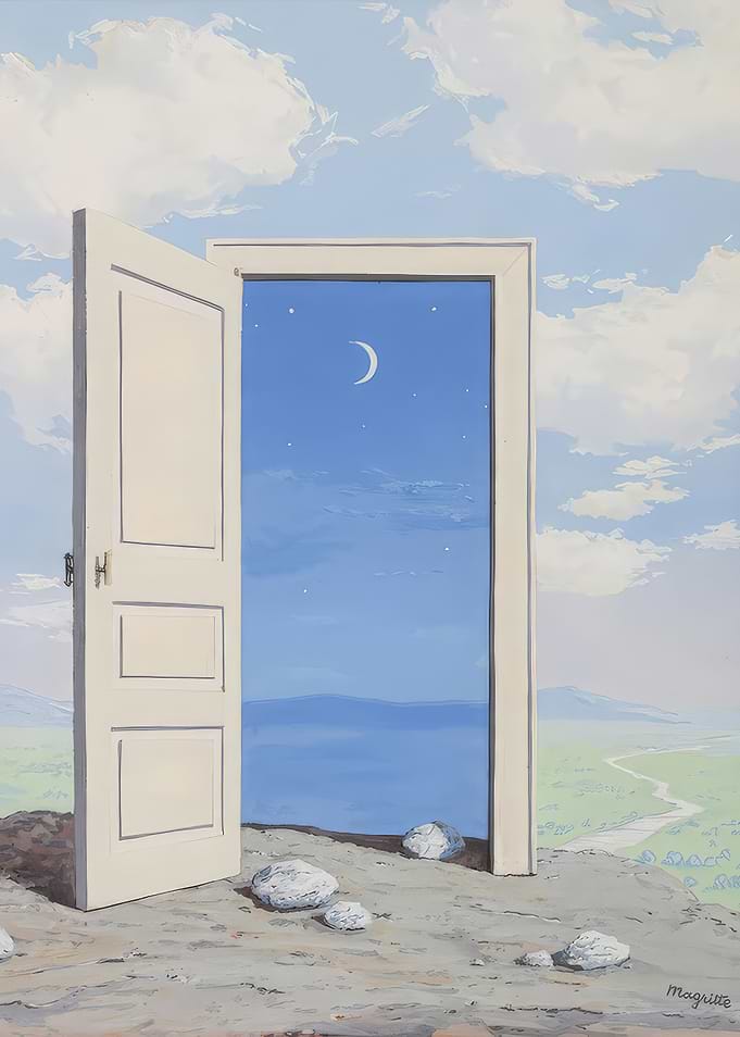 Surreal Doorway to Night Sky
