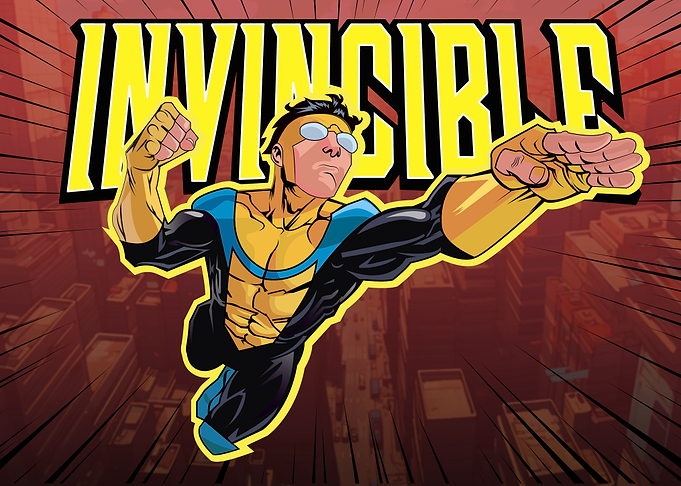Invincible Flying Over City