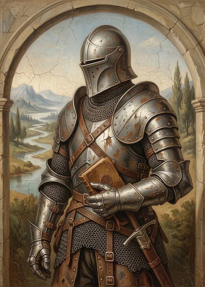 Knight Holding a Book