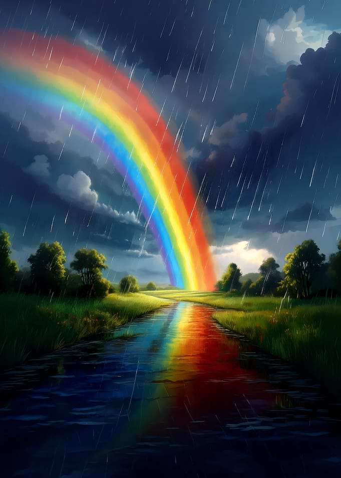 Rainy Day Rainbow Stream