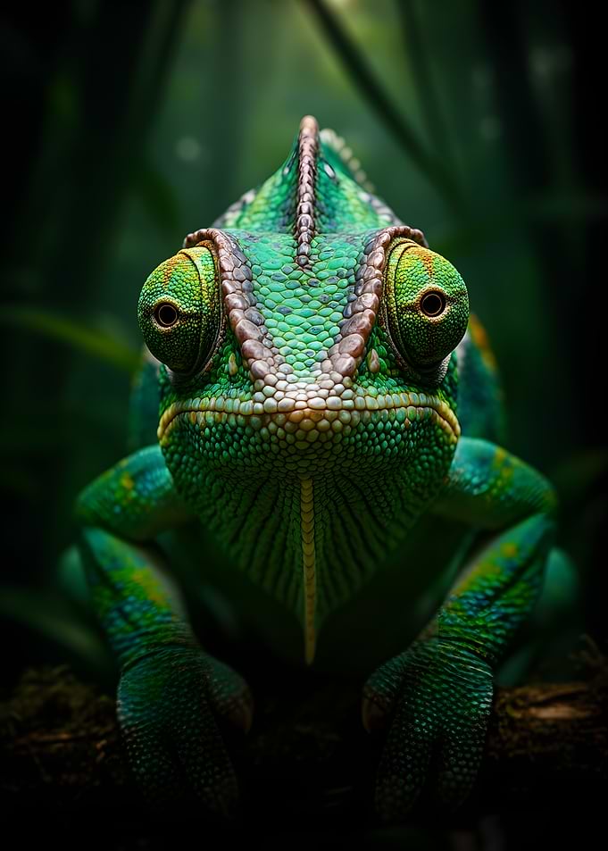 Close-up of a Green Chameleon