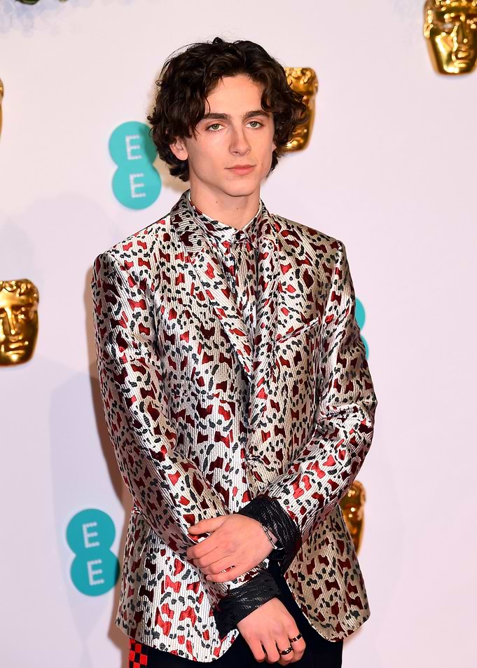 Timothée Chalamet at the BAFTAs