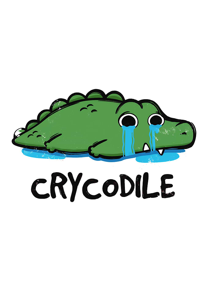 Sad Crying Crocodile Pun