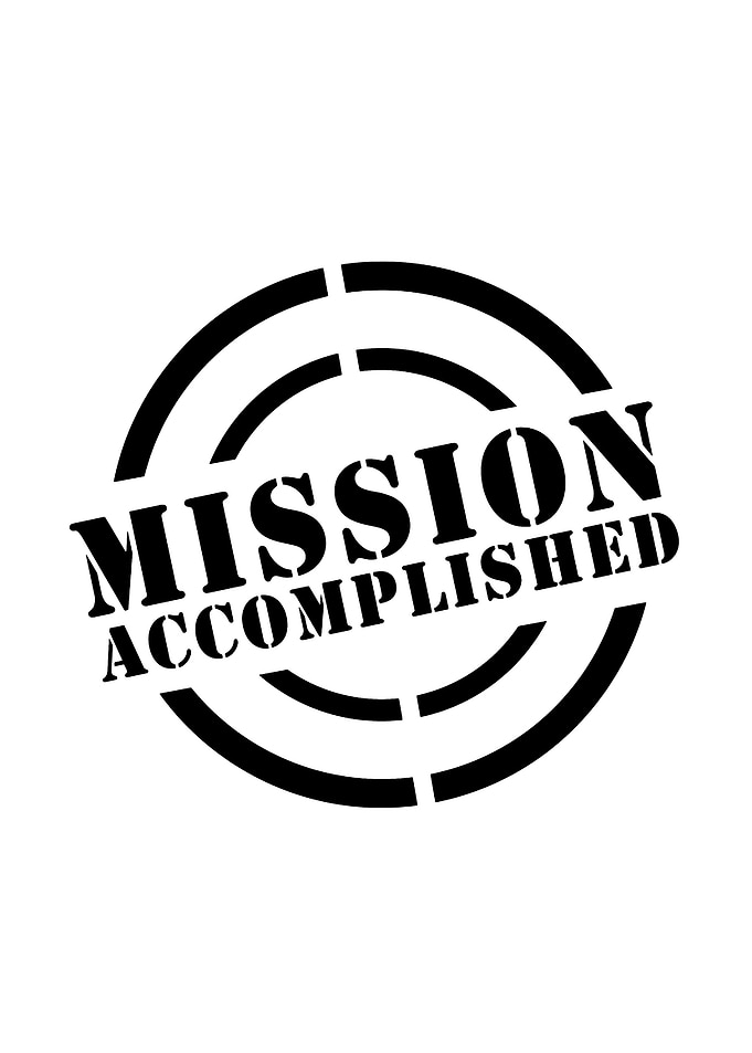 Mission Accomplished Stamp