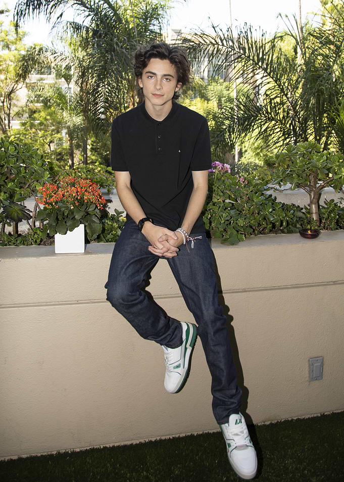 Timothée Chalamet Posing Outdoors