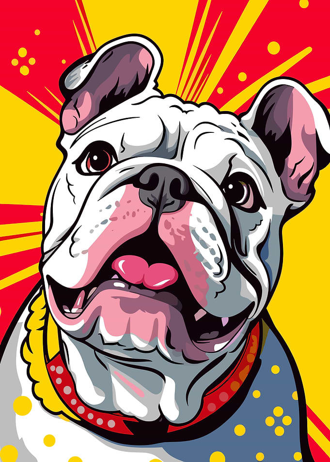 Pop Art Bulldog Portrait