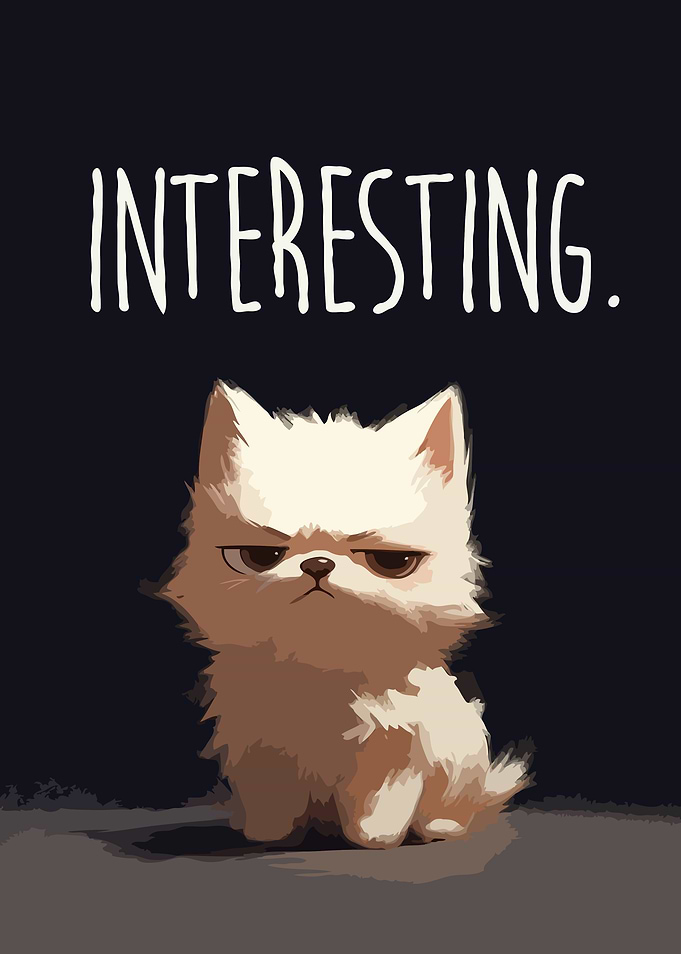 Grumpy Cat with 'Interesting' Text