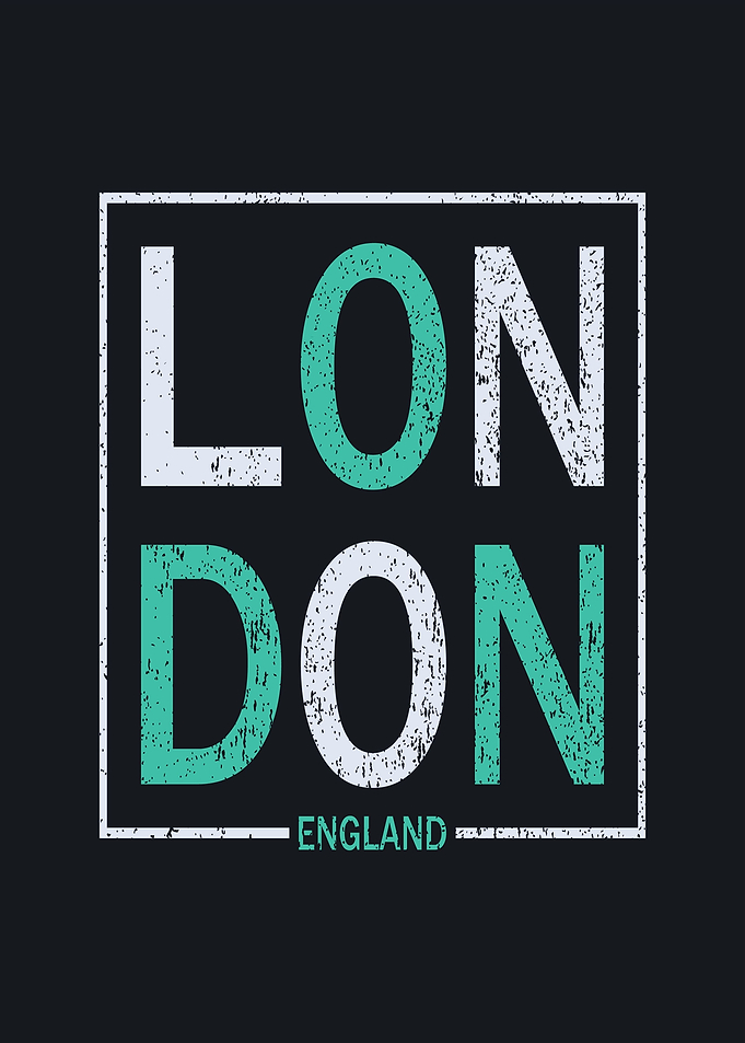 London England Text Art