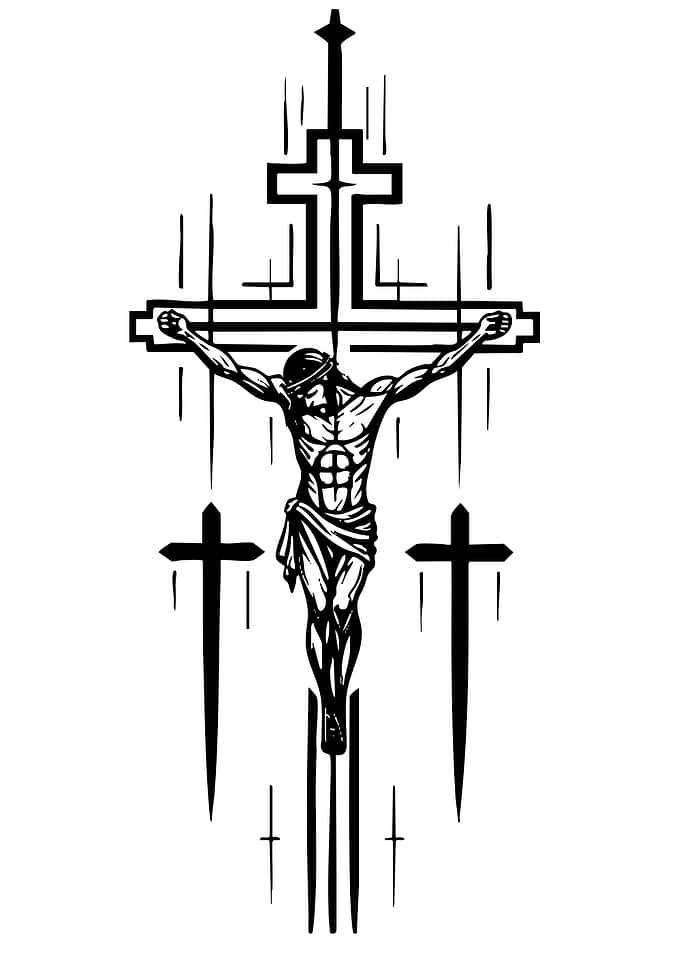 Jesus Christ Crucifixion Tattoo Design
