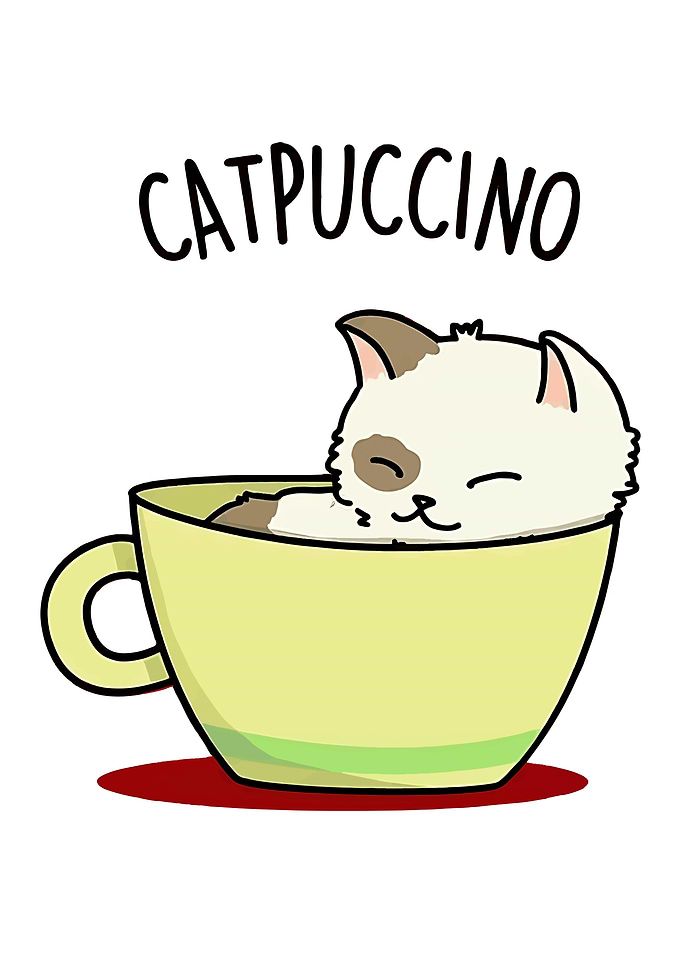 Cute Cat in a Cup