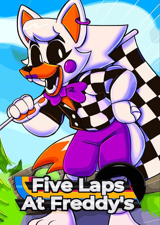 Foxy with Racing Flag