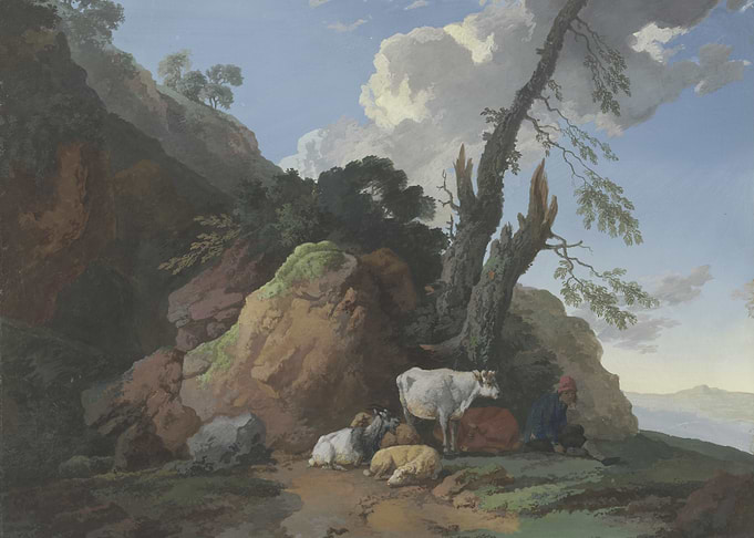 Pastoral Landscape with Shepherd and Animals