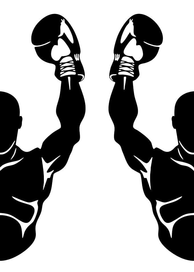 Two boxers with skull gloves