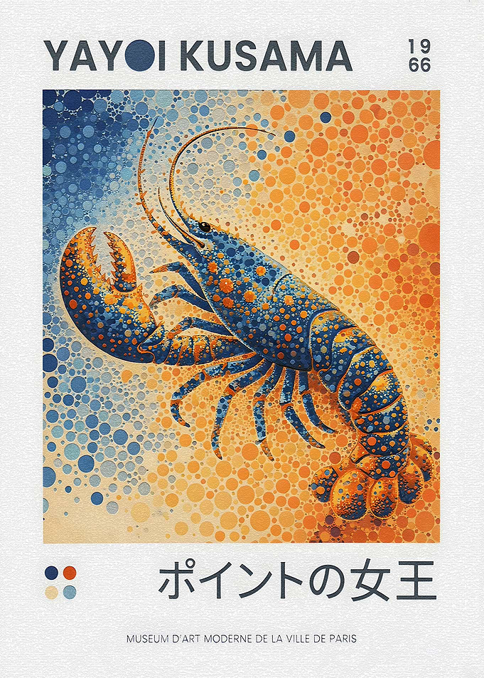 Yayoi Kusama Lobster Painting