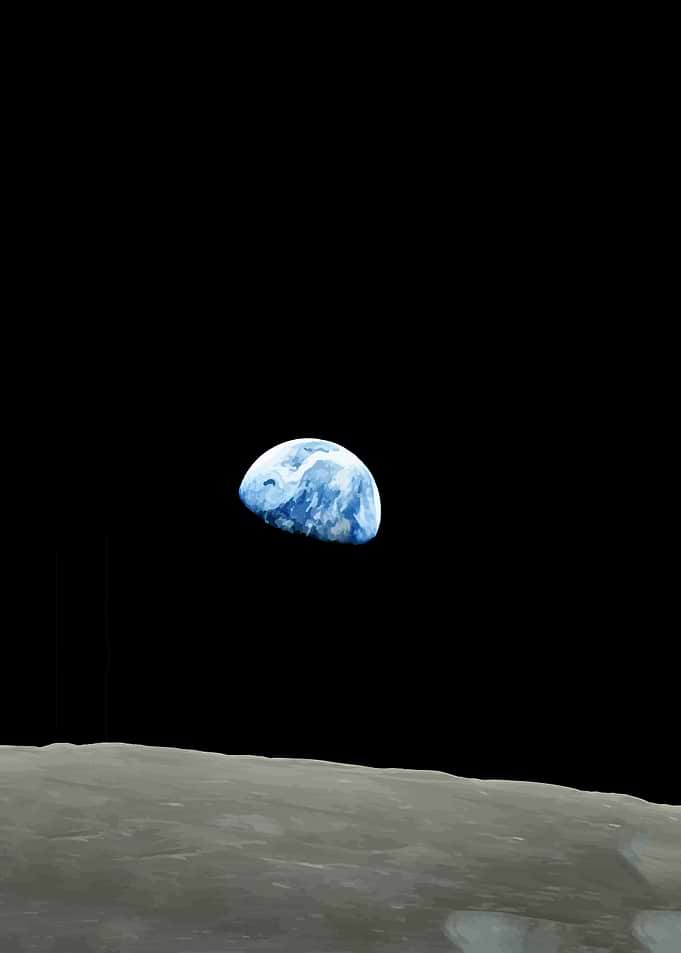 Earthrise from the Moon