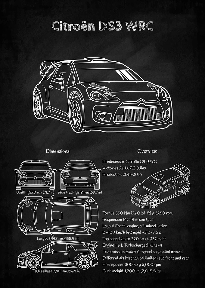 Citroen DS3 WRC Blueprint