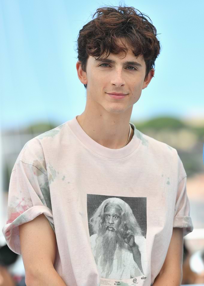 Timothée Chalamet in Graphic T-shirt