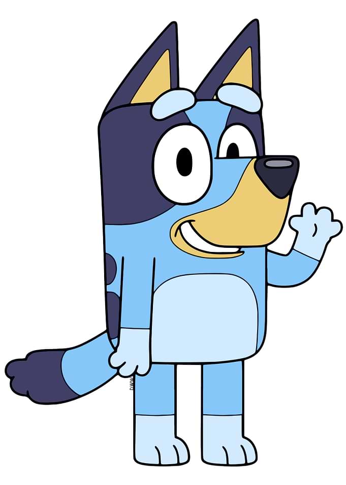 Bluey Waving Hello