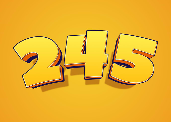 Yellow 245 Numbers