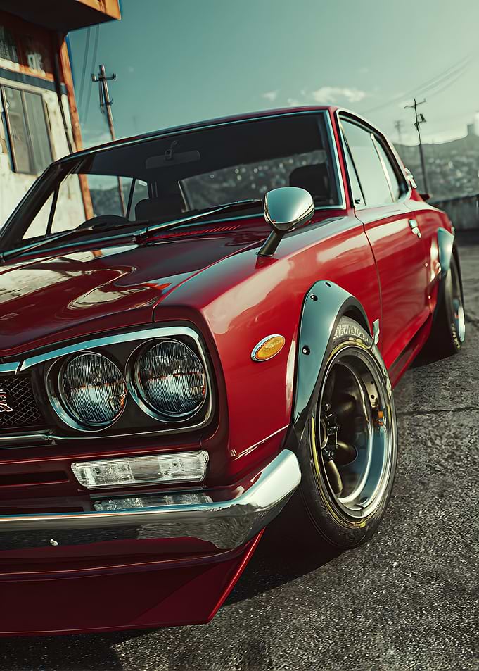 Red Classic Japanese Sports Car