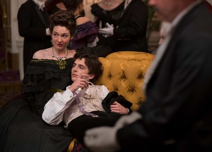 Period Drama Couple on Sofa