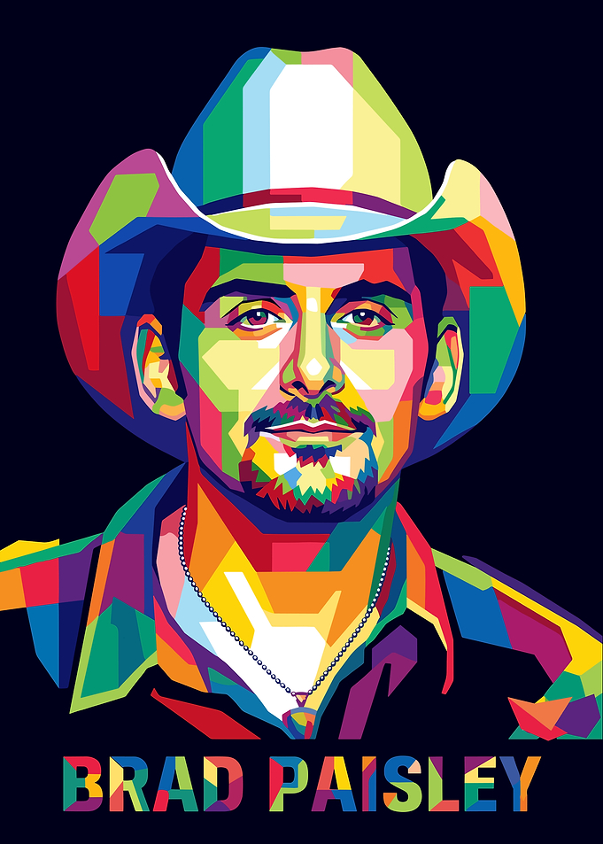 Brad Paisley Pop Art Portrait