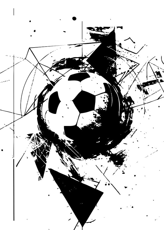 Abstract Soccer Ball Design