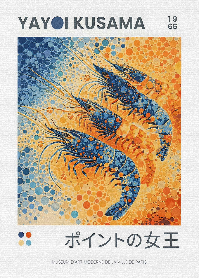 Yayoi Kusama Shrimp Art