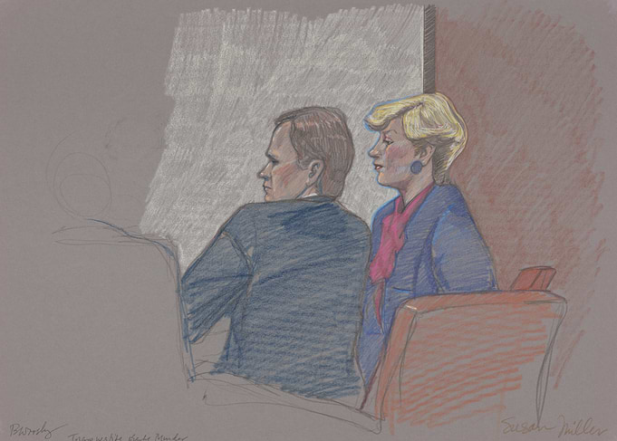 Courtroom Sketch of Couple