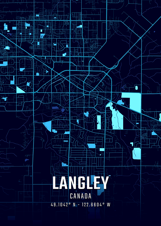 Langley Canada Midnight City Map