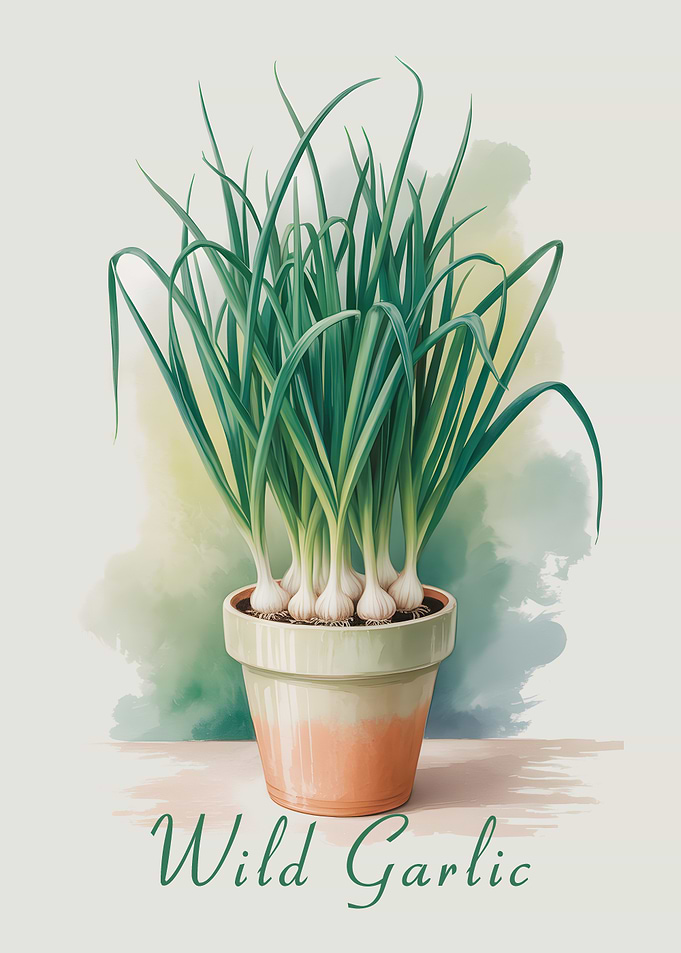 Wild Garlic in a Pot