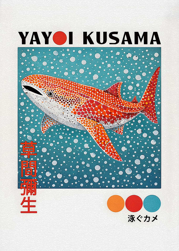 Yayoi Kusama Whale Shark Art