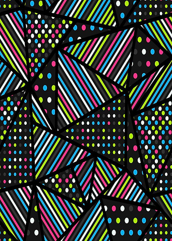 Geometric Abstract Pattern with Neon Colors