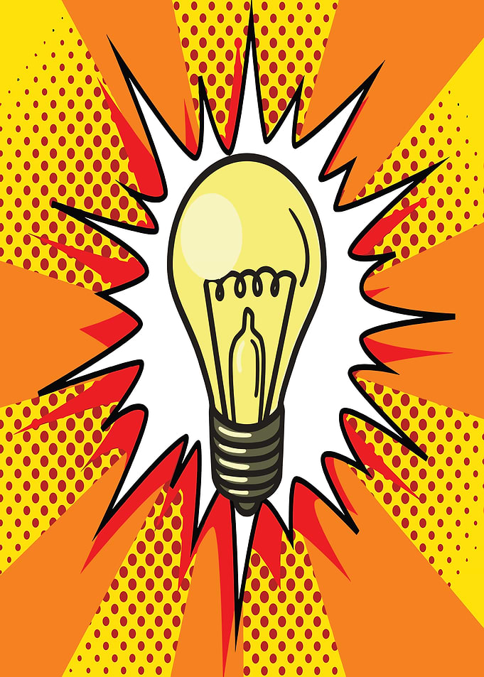 Light Bulb Idea Pop Art