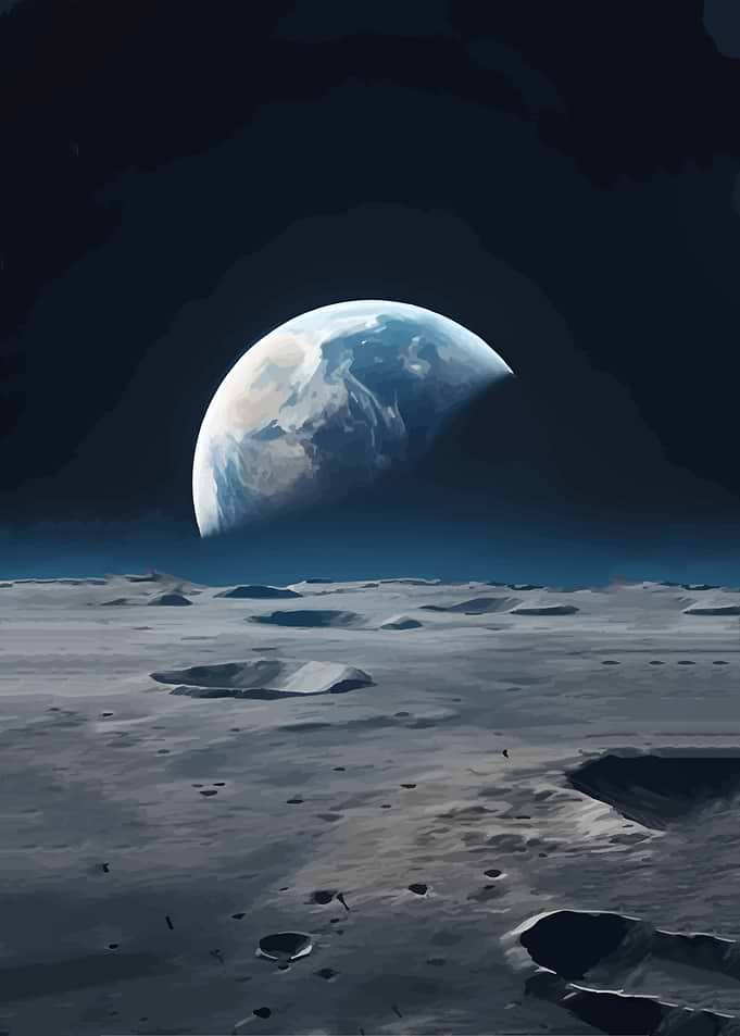 Earthrise from the Moon