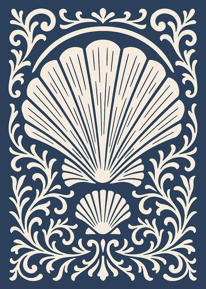 Scallop Shell Floral Design