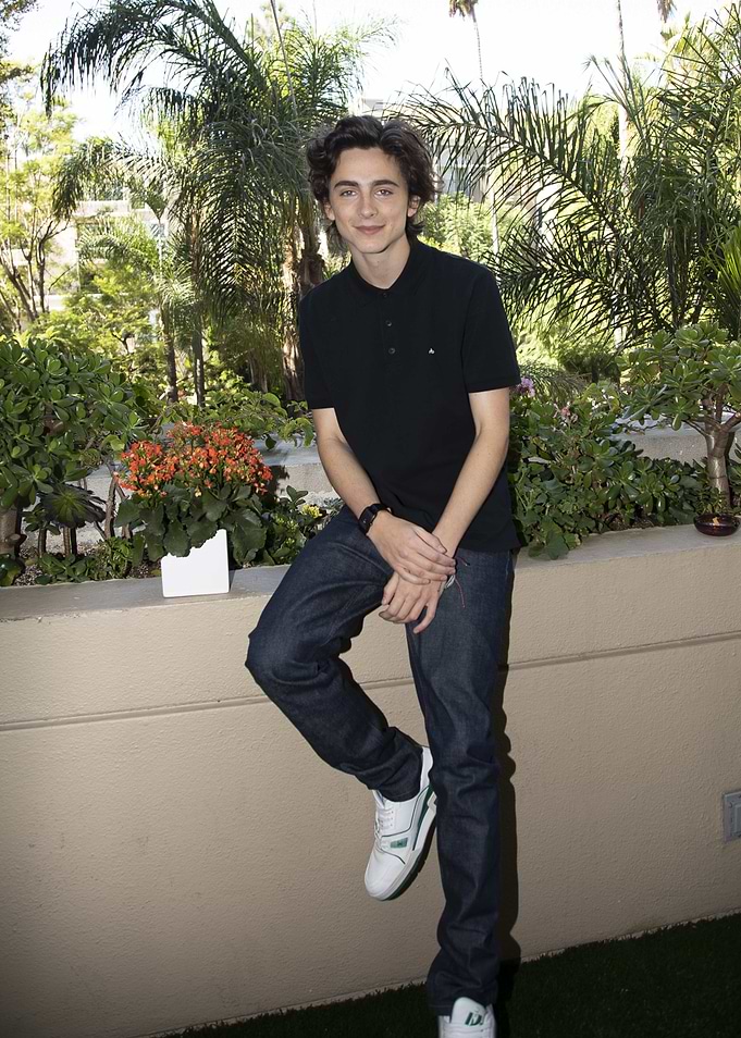 Timothée Chalamet Posing Outdoors