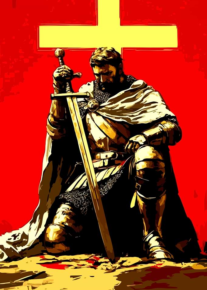 Knight Kneeling with Sword