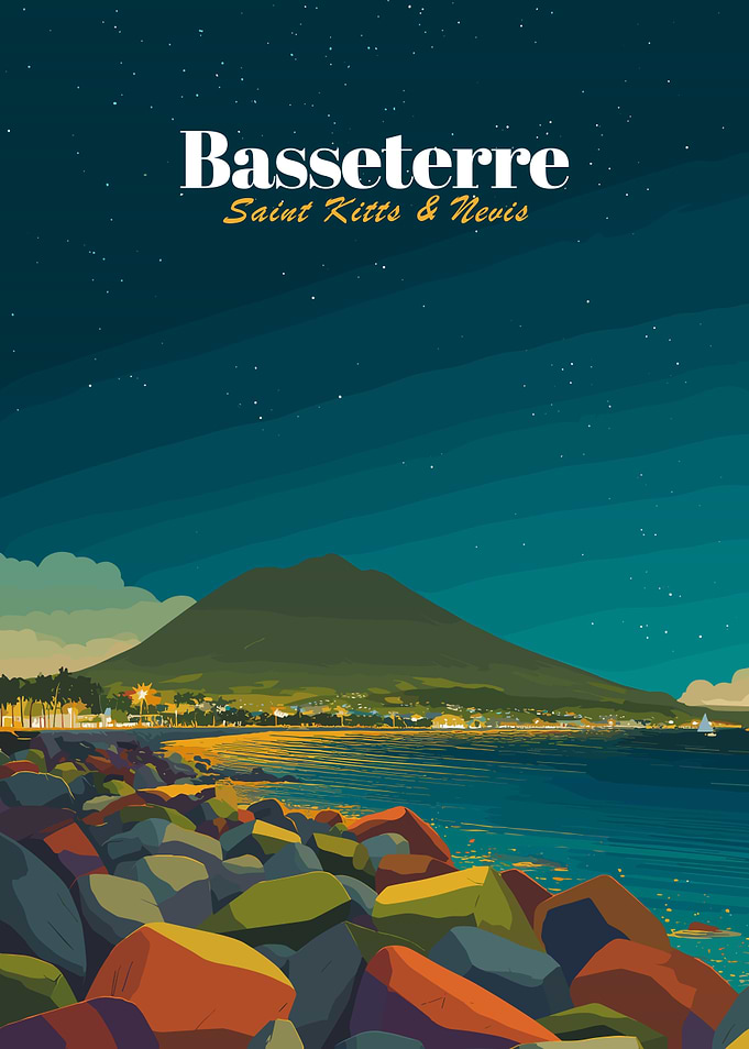 Basseterre, Saint Kitts & Nevis Nightscape