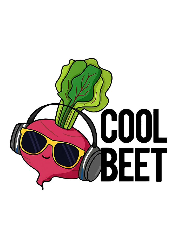 Cool Beet with Sunglasses and Headphones